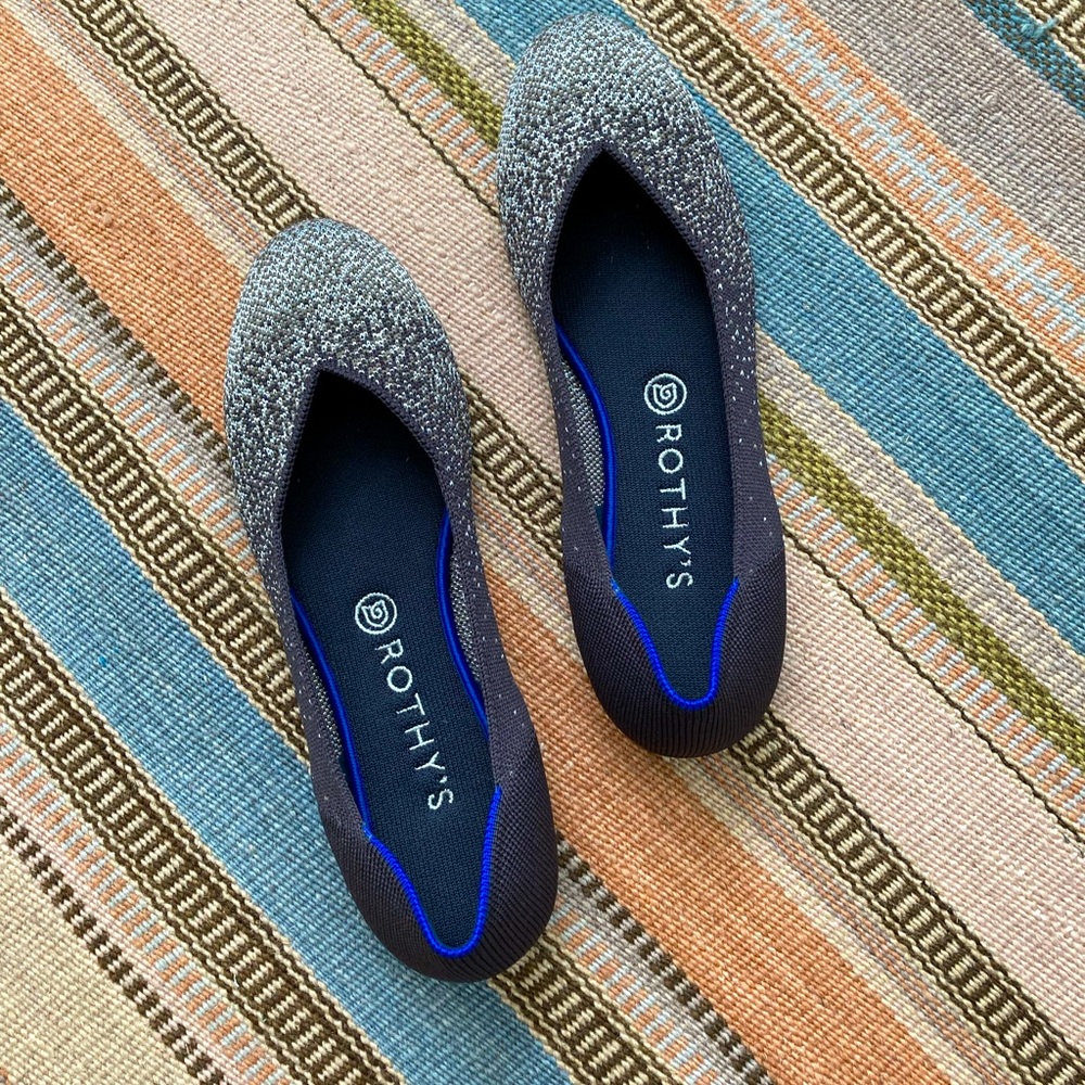 Rothy’s Twilight Metallic Ombré Flats size 9.5